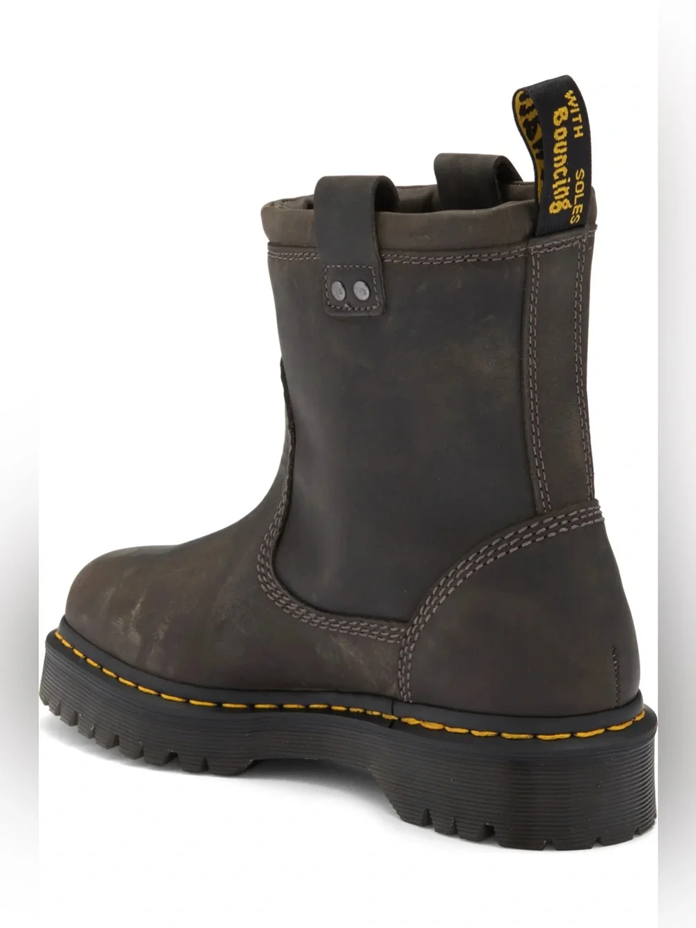 Dr. Martens Anistone Lo Boot Charcoal Grey Burnished Waxy Womens 5